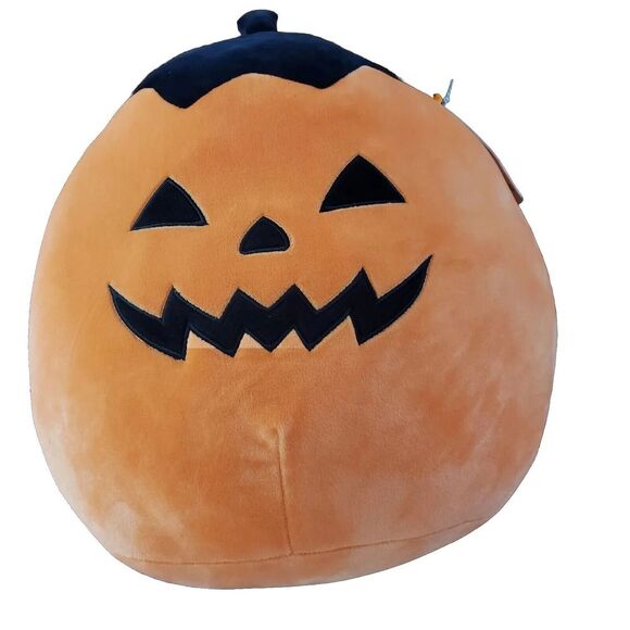 Kellytoy Other - NWT Squishmallows 12" Paige‎ Orange Pumpkin Triangle Eyes Zigzag Smile Plush